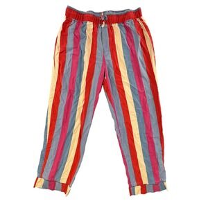 Reformation Multicolor Striped Cotton Trousers